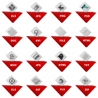 3d File Type IconSet 1 icon packages