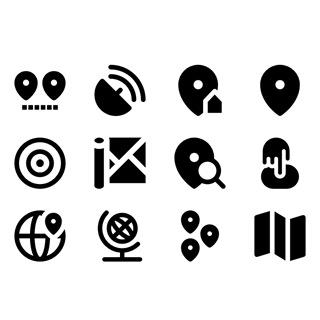 Location Element Set icon packages