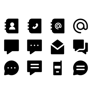 Contact & Communication Set icon packages