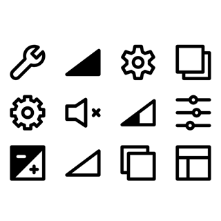 Settings and Display Elements icon packages