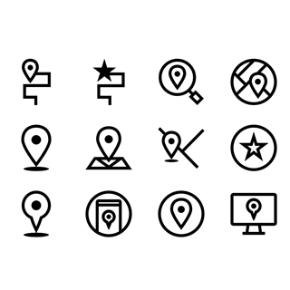 Maps and Gps Pins icon packages
