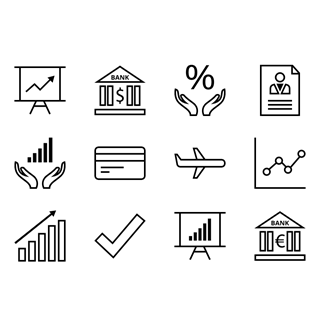 Business and Finance Icon Set icon packages