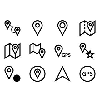 Maps and Gps Elements icon packages
