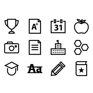 Online Education Elements icon packages