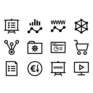 Business Glyph icon packages