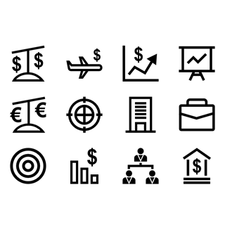 Business Icon Glyph icon packages