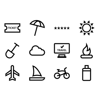 Vacation Outdoors icon packages