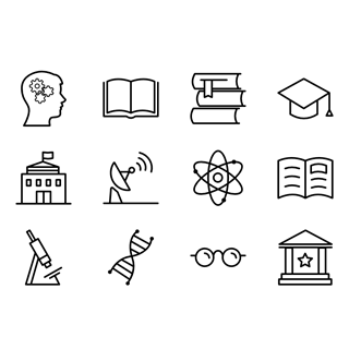 Science and education icon packages