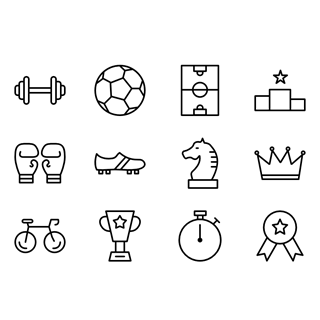 Sports and games icon packages