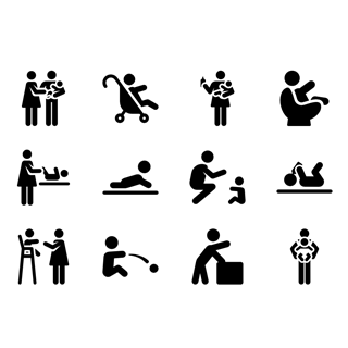 Baby pictograms icon packages