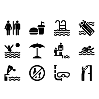 Swimming Pool Icon Collection icon packages