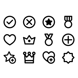 Minimal votes and regards icon packages
