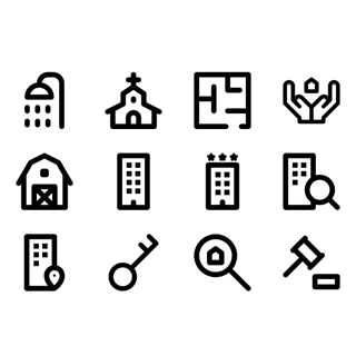 Real Estate Collection icon packages