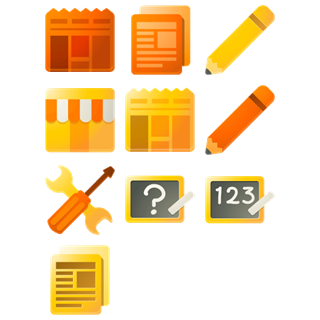 Yellow Orange Google icon packages