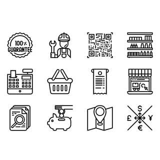 Online Shop Icon Collection icon packages