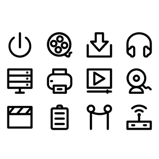 Multimedia Icon Set icon packages
