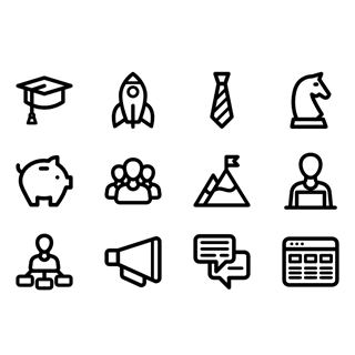 Startup and business icon collection icon packages