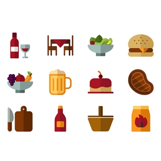 Barbecue Set icon packages