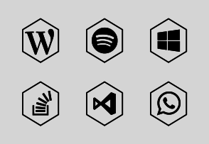 Social Icons - Hex Grey icon packages