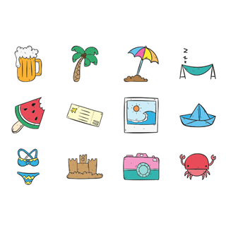 Summertime Holidays icon packages