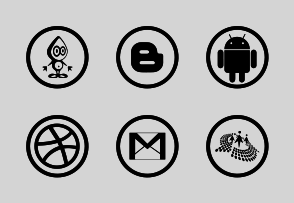 Social Icons - Circular Black icon packages