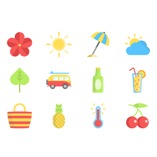 Summertime Set icon packages