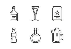 Beverage icon packages