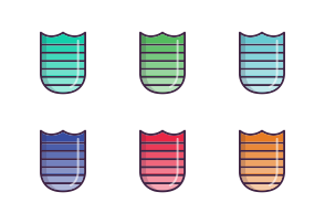 Colored Shields icon packages