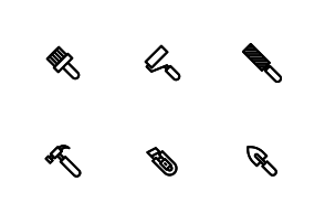 Hand tools icon packages