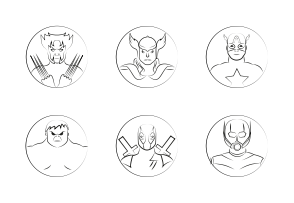 Marvel heroes icon packages