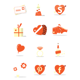 St. Valentine’s Day icon packages
