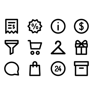 Basic Ecommerce icon packages