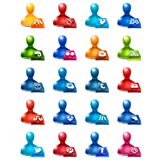Social Media Avatars - Icon Set icon packages