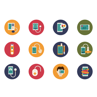 Medicine elements icon packages