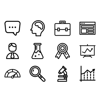 Startups and New Business outlined icon packages