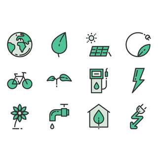 Ecology color icon packages