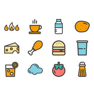 Picnic and bbq icons icon packages