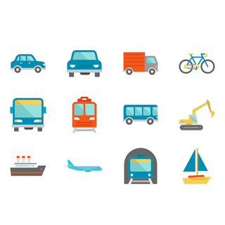 Transportation Icon Set icon packages