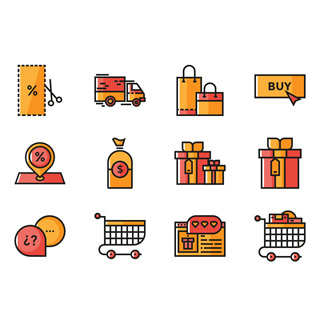Ecommerce Icon Elements icon packages