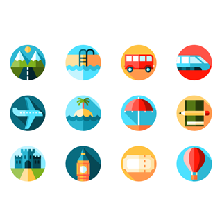 Travel Icon Compilation icon packages