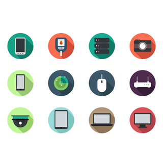 Technology and devices icon packages