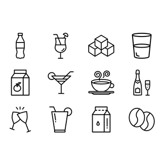 Drinks and Beverages icon packages