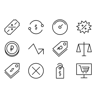 Finance and Business Set icon packages