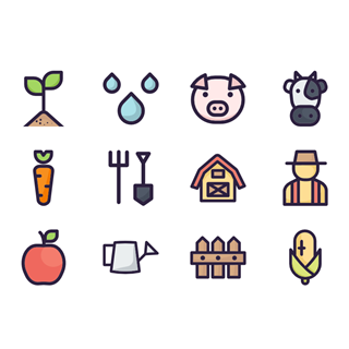 Farm icon set icon packages