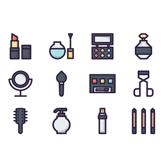 Cosmetics icon packages