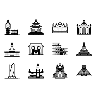 Landmarks icon packages