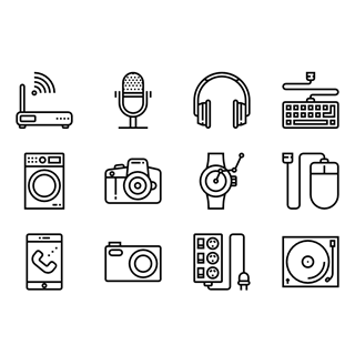 Electronics and devices icon packages