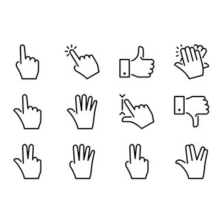 Gestures 1 icon packages