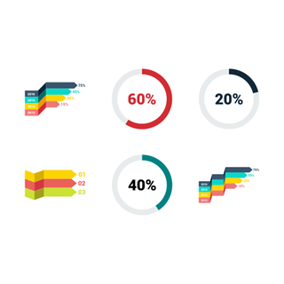 Infographics Chart 3 icon packages