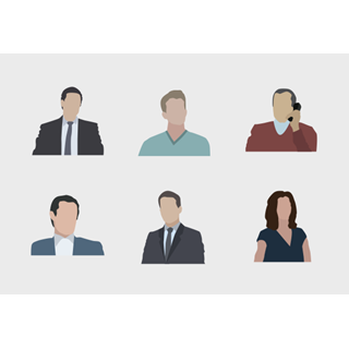 Business persons flat 1 icon packages
